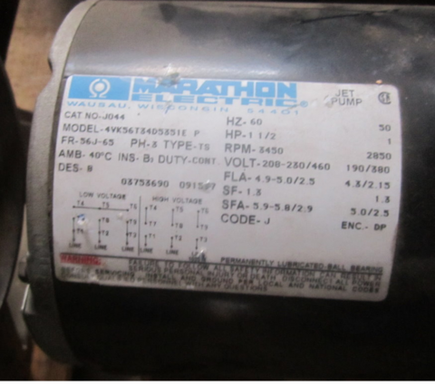 Scot Pump Irvine, centrifugal pump, 1.5 HP, 1.25" inlet, 1" outlet, 5" impeller - Image 3
