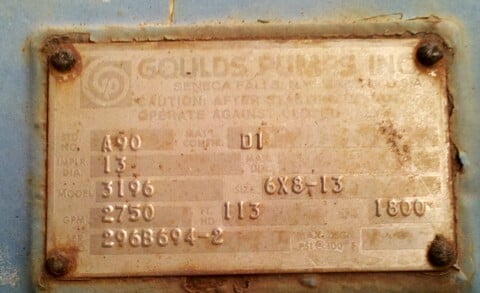 2750 GPM @ 113' TDH, Goulds #3196, Carbon Steel centrifugal pump, 125 HP - Image 2