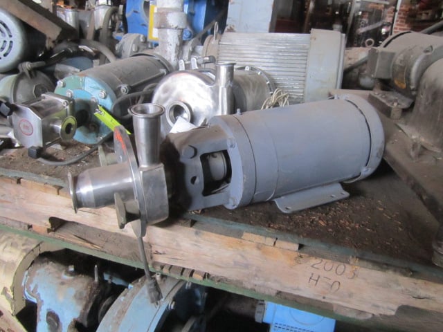 50-120 GPM @ 30'-95 TDH, Fristam #FPX712-120, sanitary centrifugal pump, 2 HP, 2" inlet, 1-1/4" outlet - Image 3