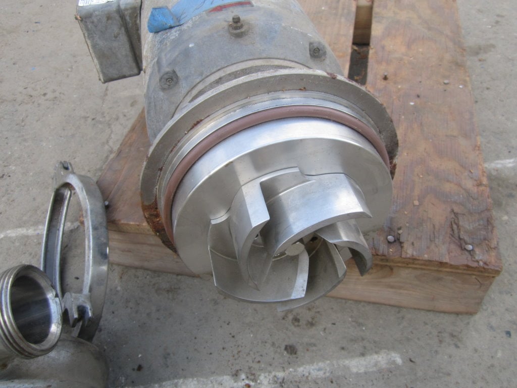 450 GPM, Waukesha #2065HV, Stainless Steel centrifugal pump, 10 HP, 3" inlet, 2" outlet - Image 2