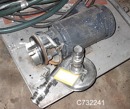 Tri-Clover #216MD56T-S-36, sanitary Stainless Steel pump, 5 HP, 2" inlet, 1.5" outlet, portable - Image 2