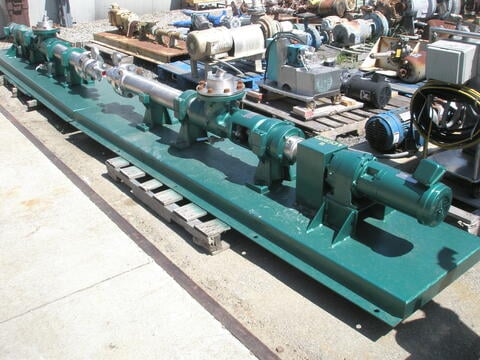 5" inlet x 5" outlet, Moyno / REobbins & Myers type 3M8 SSR, Stainless Steel pump, 2 HP - Image 2