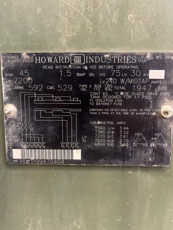 45 KVA 7200 Delta Primary, 240 Delta Secondary, 3 phase, Padmount Transformer, New - Image 1