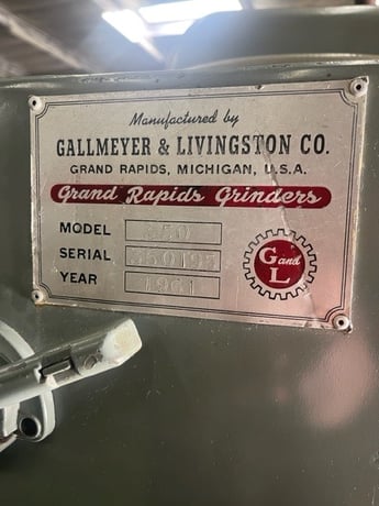 8" x 24" Gallmeyer & Livingston #350, Hydraulic Surface Grinder, 3-125 FPM, 12" x 1" x 3" wheel, #6989 #1 - Image 7