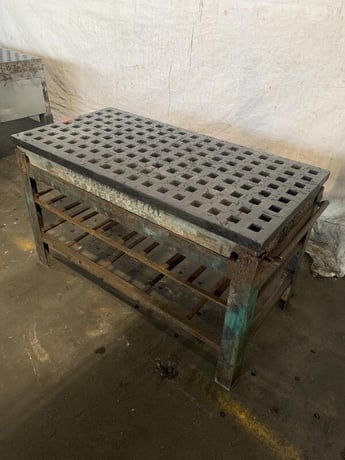 5' x 2' Acorn, welding table, x 36" height, w/ stand - Image 1