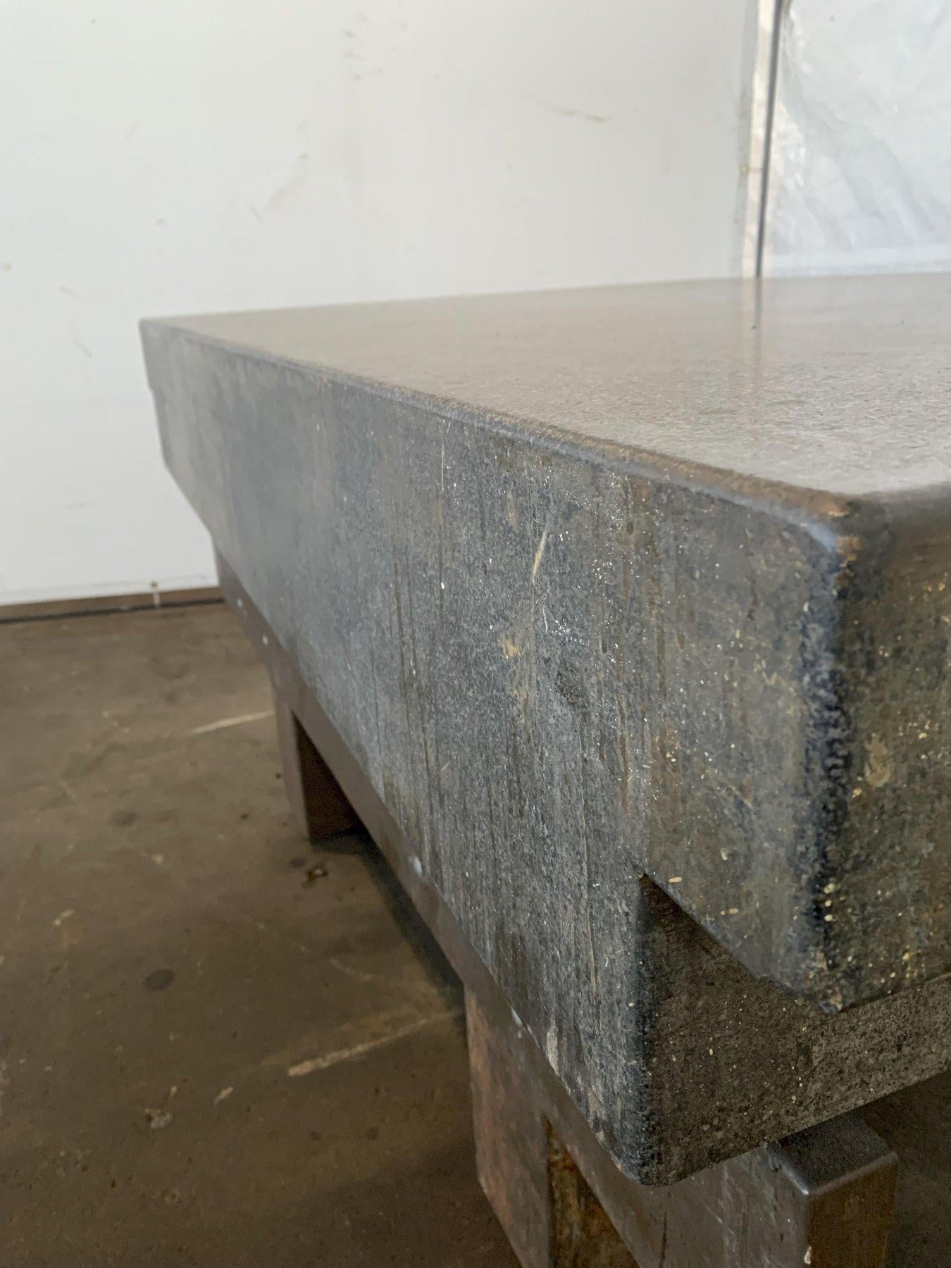 48" x 72" x 10" Mirco-flat granite surface plate w/ Starrett base - Image 5