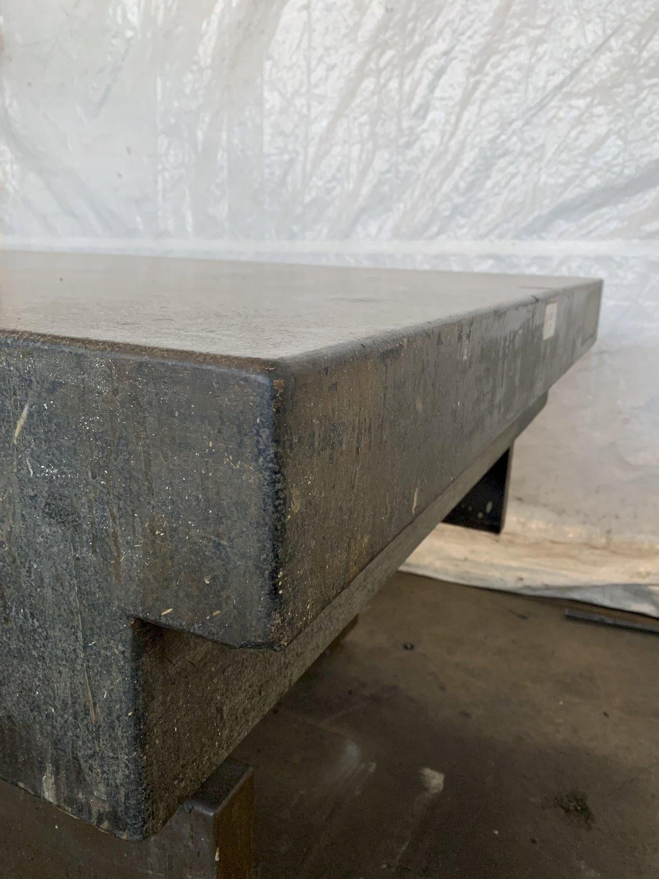48" x 72" x 10" Mirco-flat granite surface plate w/ Starrett base - Image 6