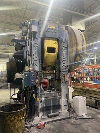 1000 Ton, National #Maxi-Press, forging press, 10" stroke, 32" x 45" bed, 75 SPM, 18" windows, Cieco PLC Plus - Image 1