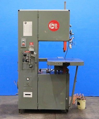 18" x 12" Grob #4V-18, vertical band saw, variable speed, air feed, 1" x 150" blade, 40-5000 FPM, tilt table - Image 1
