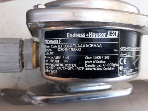 Endress & Hauser, Flowmeter, Stainless Steel, K-Factor 20042/8, 3/8" Tri Clamp, -58 to 392&deg;F - Image 5