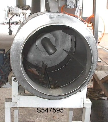 Rotary Mixer, Stainless Steel, 9" dia. x 16" L, Internal lifter, 2" feed, 6" discharge, Fractional HP - Image 3