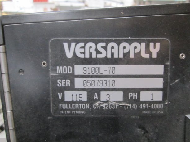 Versapply #9100L-70, Wipe on Printer Applicator, 4" to 7" label size, 750 labels/min, L-R, 115V - Image 4