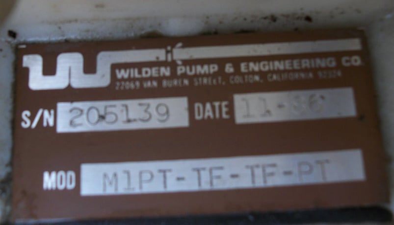 .5" Wilden #M1PT, Diaphragm Pump, PPL, 14 GPM, 1986 - Image 1