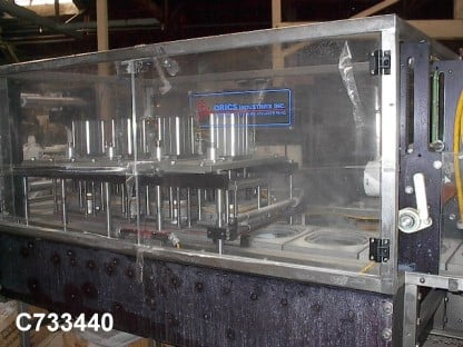 Orics #1000-MCTS, Continuous Motion Tray Sealer, 300 trays/min., 14" width web, 12" width x 12' L infeed - Image 5