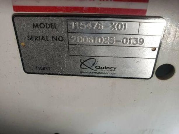 Quincy #QRDT-30, oil free 2-stage 30 HP reciprocating compressor - Image 7