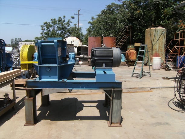 Williams, Hog Mill, Carbon Steel, 24" diameter x 12" width, 19" x 12" top infeed, 36" x 16" discharge, 60 HP - Image 1