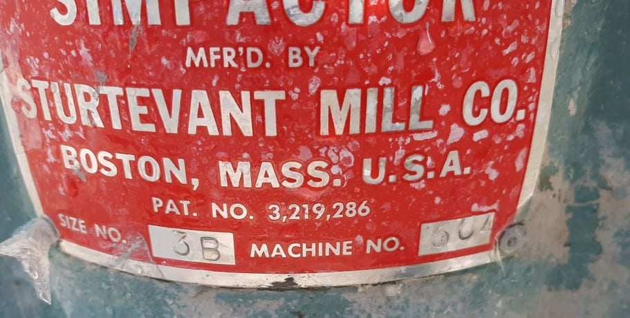 Sturtevant #3B, Pin Mill, Carbon Steel, 16" diameter, 6" x 6" flanged inlet, 10 HP, 230/460V, 3425 RPM - Image 7