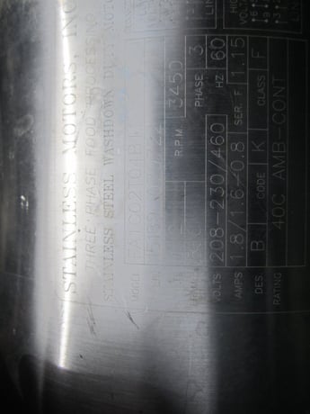 .25" Micro Gear Pump #O/C-GA-T23, Stainless Steel, 2 HP, 208/230/460V, 3450 RPM - Image 2