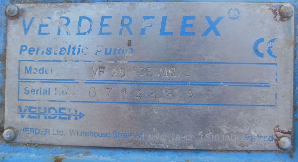 Verdeflex #VF-25, Peristaltic Pump, Stainless Steel, 2 HP, 1740 RPM, 230/460 V. - Image 4
