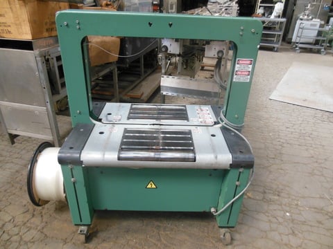 Signode #LBX-2330, Automatic Strapping System, 70 straps/min., 100 lbs. top shelf conveyor, 30' width x 24" - Image 1