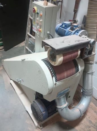 12" x 140" Comec #LON-LS, horizontal belt sander, 12" diameter Drum, 220/440 V., 3-phase, 1990 - Image 2