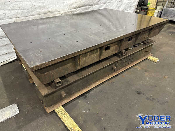 8.6' L x 5.6' width x 2" thickness Steel welding table, 12" H - Image 1