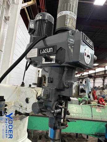 Lagun #FTV-2S, ram type manual vertical mill, 10" x50" table, 2 HP, harden ways, power draw bar - Image 3