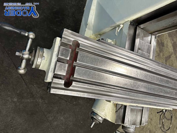 Lagun #FTV-2S, ram type manual vertical mill, 10" x50" table, 2 HP, harden ways, power draw bar - Image 4
