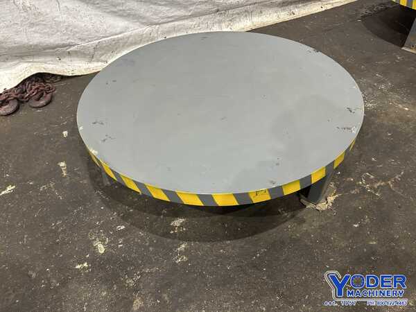 3500 lb. Custom #3500, horizontal pallet type uncoiler, 47" table diameter, drag brake - Image 1