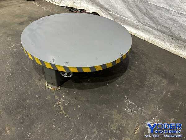 3500 lb. Custom #3500, horizontal pallet type uncoiler, 47" table diameter, drag brake - Image 8