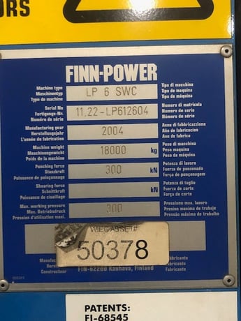 Finn-Power #LP6SWC, laser & punch machine, 2004 - Image 7