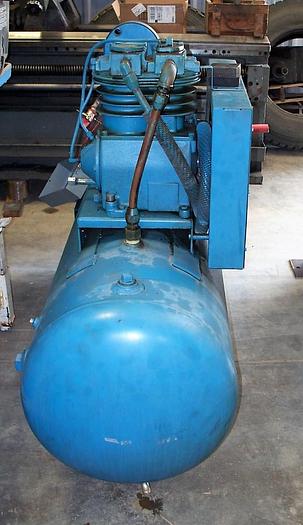 Kellog Comp Air, recip compressor, 5 HP, 1725 RPM, 2 stage cast iron head, 80 gallon tank - Image 1