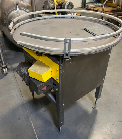 36" Stainless Steel accumulation table, guide rails, side mounted gearhead motor - Image 2