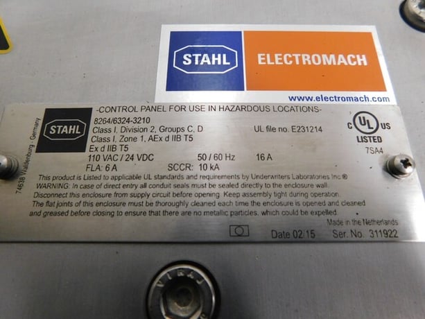 Stahl Electromach #8264/6324-3210, control panel for hazardous locations - Image 8