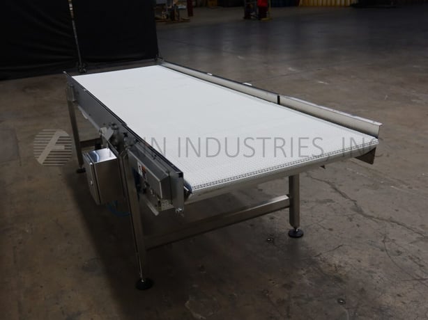 36" wide x 10' long, BMI, retracting nose, Stainless Steel conveyor, 3/4 HP drive - Image 2