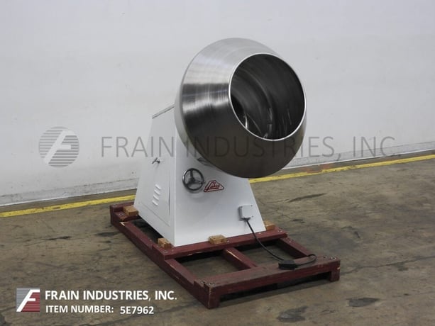 42" Lakso #101, Stainless Steel coating pan, 42" ID, 34" deep, 24" access opening, 1 HP variable speed drive - Image 1