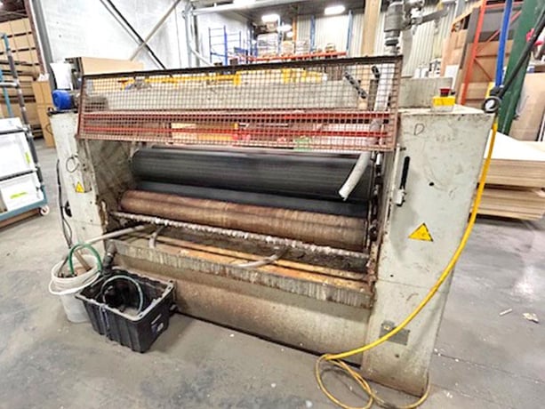 Italpresse #R4/160, top & bottom glue spreader, 65 FPM, 63" W 3.5" open, 7.25" diameter grooved rubber - Image 3