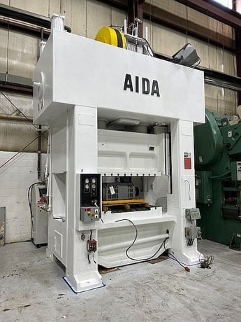200 Ton, Aida #NL2-200, straight side double crank, 8" stroke, 18.7" Shut Height, 4" adj., variable speed - Image 3