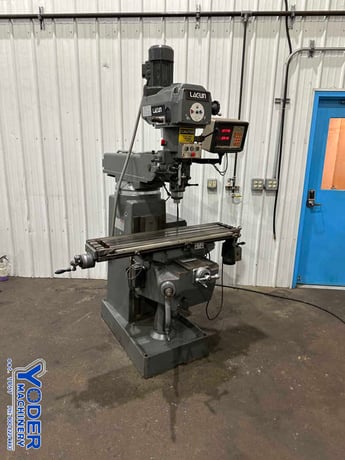 Lagun, ram type vertical mill, 9" x42" table, 2 HP, Mini Wizard 2-Axis digital read out, one shot lube - Image 2