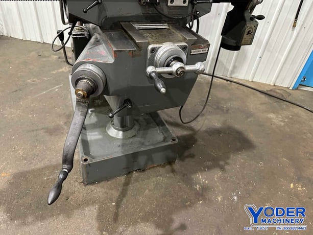Lagun, ram type vertical mill, 9" x42" table, 2 HP, Mini Wizard 2-Axis digital read out, one shot lube - Image 5
