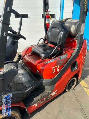 5000 lb. Tusk #500CG-16, LP gas forklift, 188" lift height, 42" fork length, side shift, 2008 - Image 4