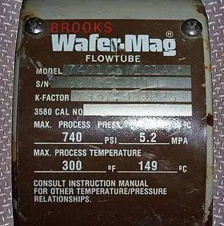 Brook #7401C1W1C1AA, Magnetic Flowmeter, (2) 1" diameter inlets/outlets, 740 psig @ 100 F, 300 F max. process - Image 8