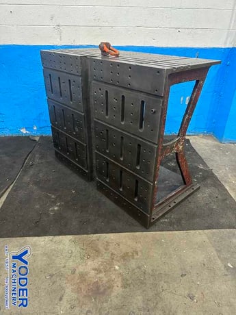 60" x 48" x 32" Angle plate, drilled & tapped holes - Image 2