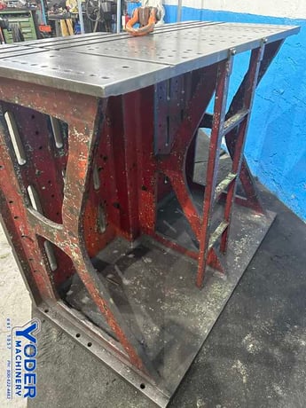 60" x 48" x 32" Angle plate, drilled & tapped holes - Image 4