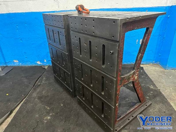 60" x 48" x 32" Angle plate, drilled & tapped holes - Image 6