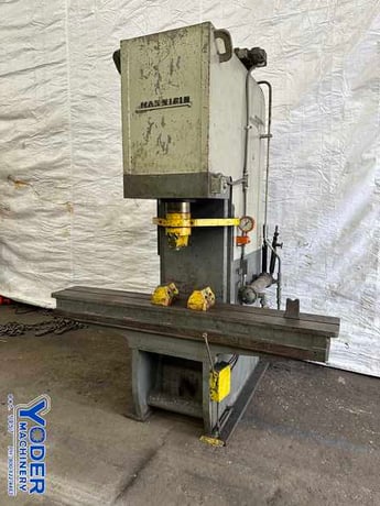 75 Ton, Hannifin #S-75-84-12-4-1-SP, hydraulic straightening press, 12" stroke, 10" throat, 10 HP - Image 1
