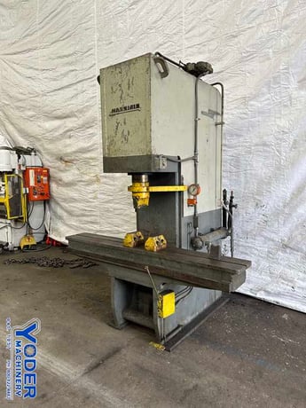 75 Ton, Hannifin #S-75-84-12-4-1-SP, hydraulic straightening press, 12" stroke, 10" throat, 10 HP - Image 2