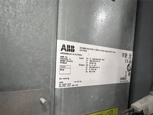 ABB, ACS880, V/S drive, 382 Amp, 575 Volts, 2017 - Image 5