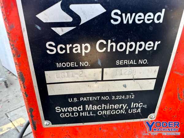Sweed #LOII-2, scrap chopper, 3/4" x1-1/4" infeed opening, 1/4" cut length, 1/2 HP, 162.5 FPM - Image 9