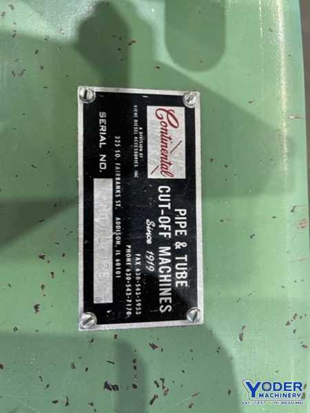 1/4" - 2" Continental #2A, pipe & tube cut-off and table, electric foot trip, stock stop, 2002 - Image 8